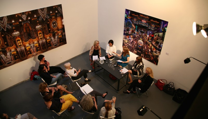 Susan moderates panel discussion at launch of AWAD NYC (May 2015, hosted by Cynthia Corbett Gallery)