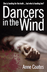 Local author, Anne Coates, signing copies of her début crime novel, Dancers in the Wind