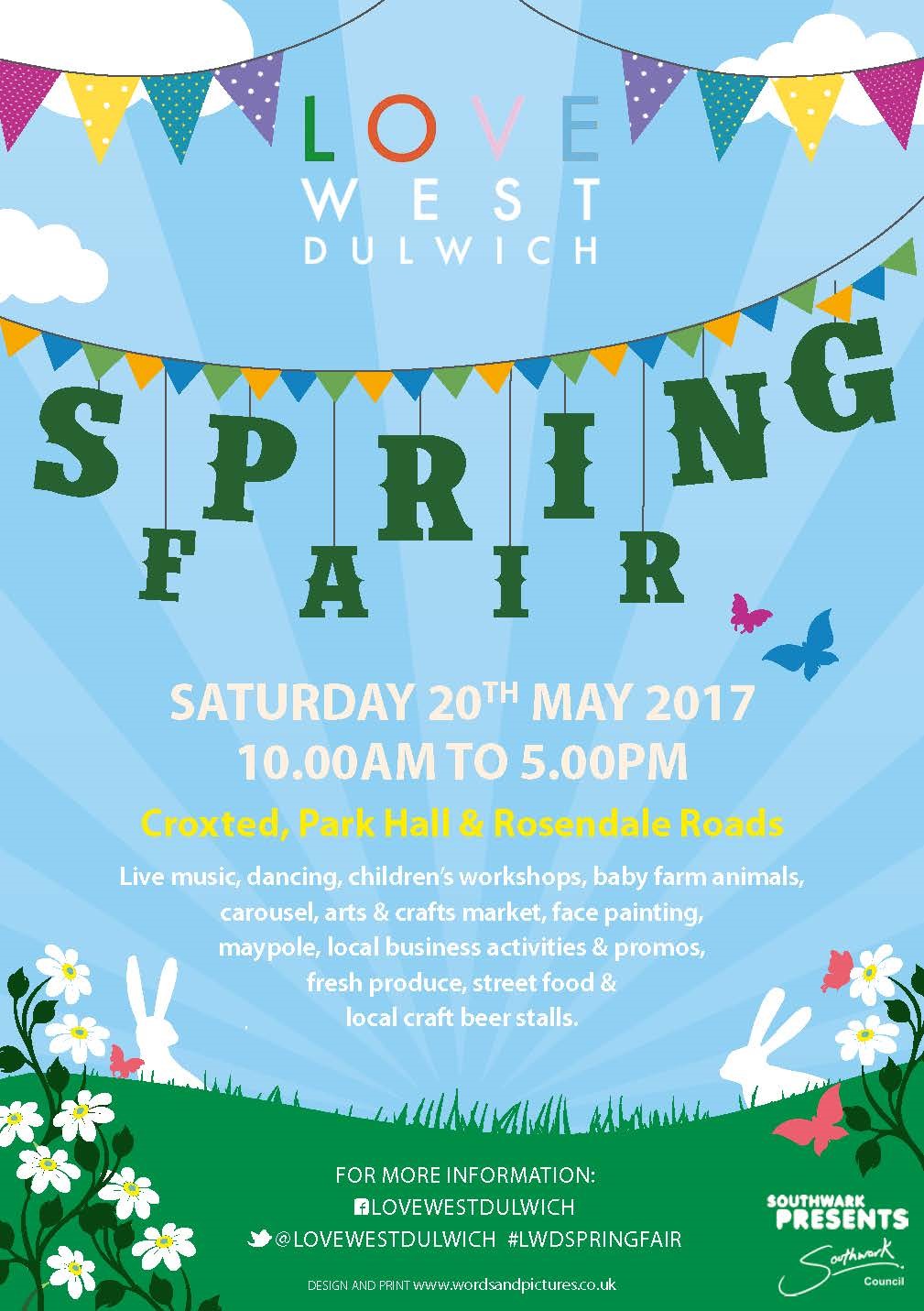 The Love West Dulwich Spring Fair is here again!