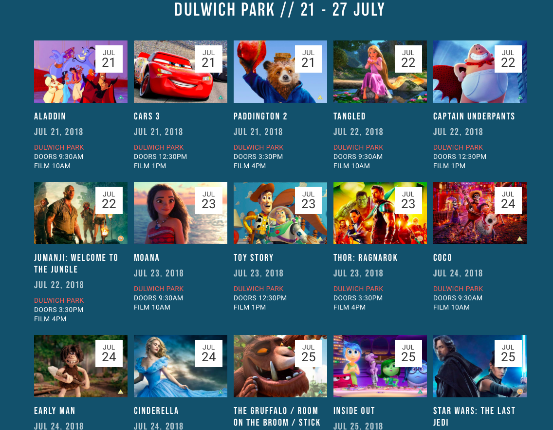 The UK’s first open-air cinema for children launches in Dulwich Park this Summer