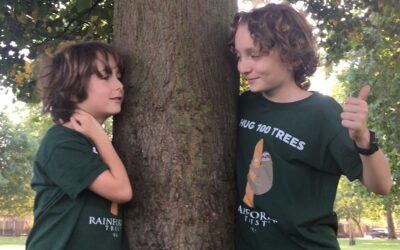 London Schoolboys Hug 100 Trees to Fight Climate Change