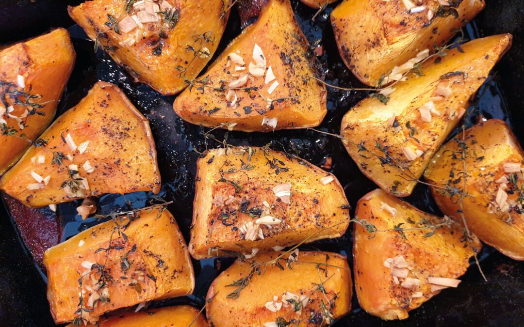 Roast Pumpkin and Mushrooms with Thyme Recipe